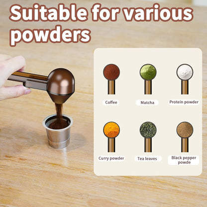Coffee Scoop with Funnel for Ground Coffee, Protein Powder & Tea, 2 Tbsp