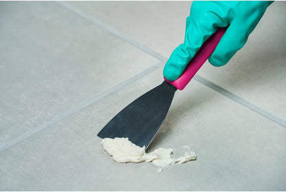 Steel Handheld Scraper Kitchen Scraper Tool with Food-Safe Plastic Handle for Griddles, Pans, Pots, and Cutting Boards in Commercial Settings, Stainless Steel, 3 Inches, Pink