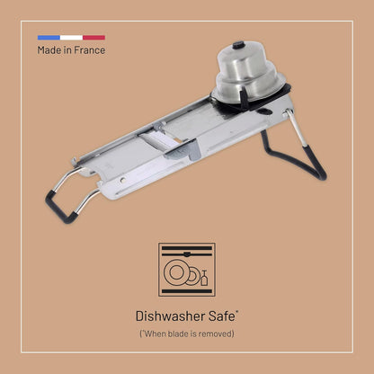 LA MANDOLINE REVOLUTION - Removable, Double-Sided Stainless Steel Blade - Ideal for Cutting, Shredding, Dicing & Cubing - Includes Three Julienne Blades - Made in France