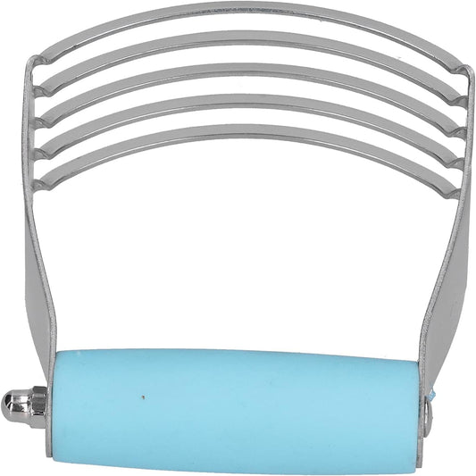 Dough Blender Professional Pastry Cutter Stainless Steel Heavy Duty Blades for Baking Supplies and Kitchen Tools (Blue)