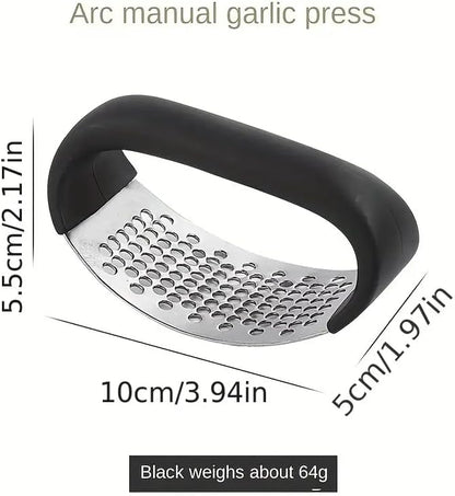 Garlic Press Rocker Stainless Steel – Upgraded Heavy Duty Garlic Crusher & Mincer, Ergonomic Non-Slip Handle, No-Peel Garlic Chopper, Easy Clean Dishwasher Safe Kitchen Tool