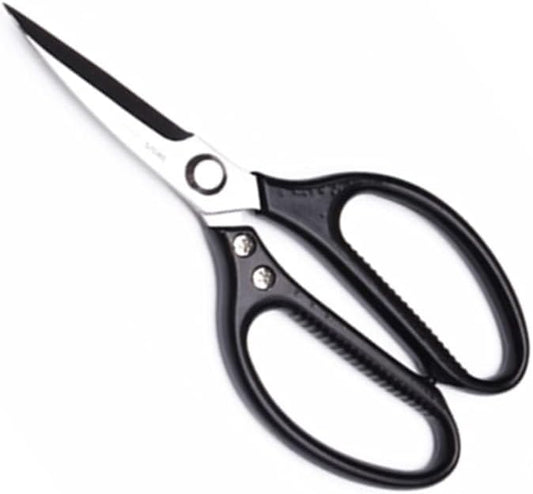Edward Kitchen Scissors - Heavy Duty Stainless Steel Scissors for Meat, Cooking, Herbs - Dishwasher Safe (1, Black)