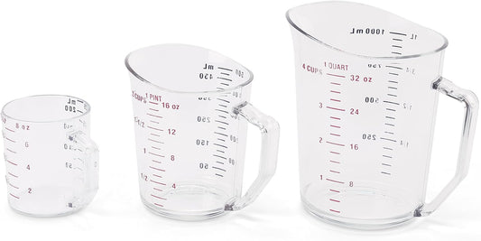 Cambro Measuring Cup - 3 Pack - 1 Cup, 2 Cup, 4 Cup (Clear)