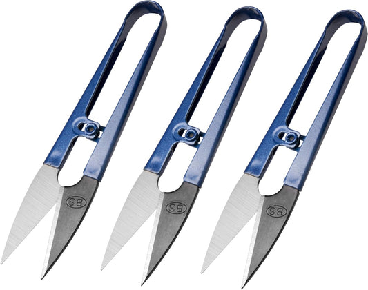 Sewing Scissors (3-Piece Set) High-Carbon Steel Thread, Yarn, Embroidery Clippers | Handheld Snippers for Arts, Crafts, and DIY Projects | Multipurpose Use Navy Blue