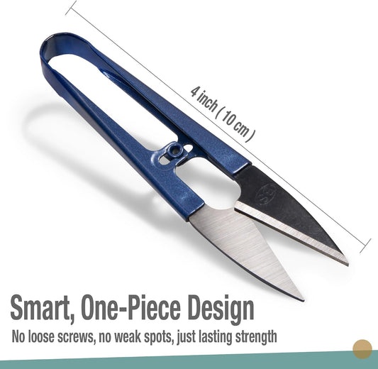 Sewing Scissors (3-Piece Set) High-Carbon Steel Thread, Yarn, Embroidery Clippers | Handheld Snippers for Arts, Crafts, and DIY Projects | Multipurpose Use Navy Blue