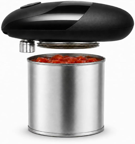 Electric Can Opener for Seniors - One Touch Automatic Kitchen Gadget, Smooth Edge Design for Safety & Arthritis-Friendly Use, Works with All Can Sizes