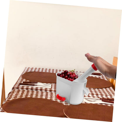 Cherry Pitter Tool with Easy Squeeze Grip and Removable Container Multifunctional Fruit and Vegetable Core Remover for Kitchen Use 10.62X6.29X3.93 Inch