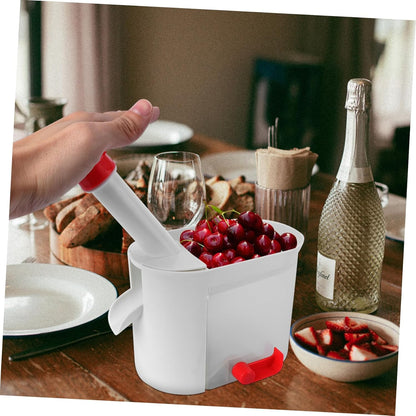 Cherry Pitter Tool with Easy Squeeze Grip and Removable Container Multifunctional Fruit and Vegetable Core Remover for Kitchen Use 10.62X6.29X3.93 Inch
