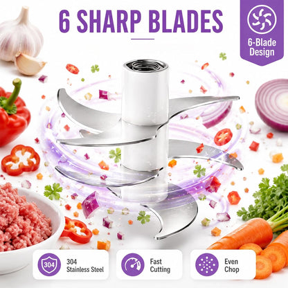 Electric Garlic Chopper, 320ML Portable Veggie Chopper, Rechargeable Vegetable Chopper,Garlic Grinder Masher Onion Chopper, Blender to Vegetable, for Ginger, Nuts,Chili, Fruit, Meat and Spices