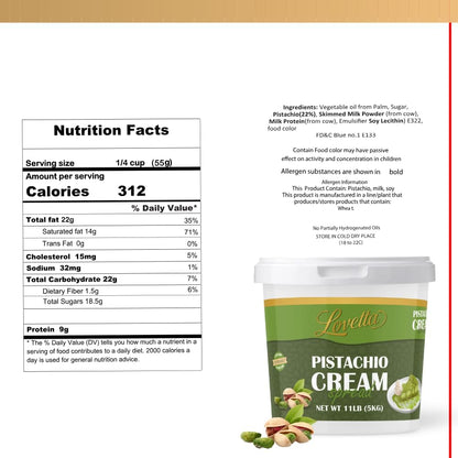 Dubai Filling Pistachio & Knafeh 10.6oz (300g) Jar – Dubai Chocolate Bar Spread, Rich Pistachio & Knafeh Cream, Gourmet Filling for Desserts, Pastries & Kataifi Bars – Ready to Use