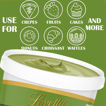 Dubai Filling Pistachio & Knafeh 10.6oz (300g) Jar – Dubai Chocolate Bar Spread, Rich Pistachio & Knafeh Cream, Gourmet Filling for Desserts, Pastries & Kataifi Bars – Ready to Use