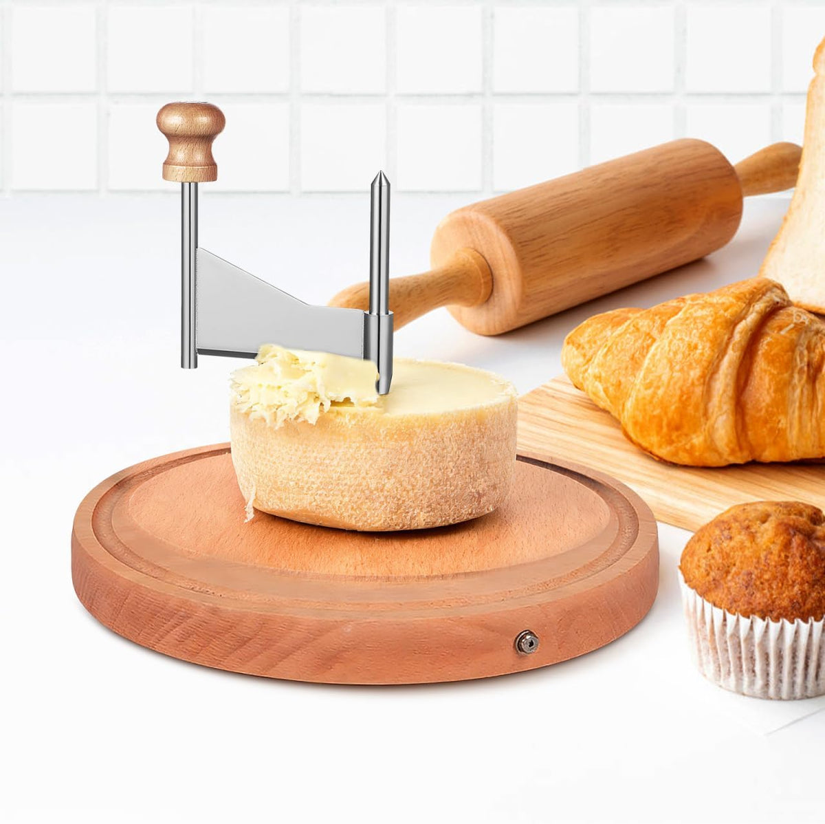 Manual Handheld Cheese Shaver with Rotary Crank Cheese Flaker and Slicer for Home Cooking and Entertaining