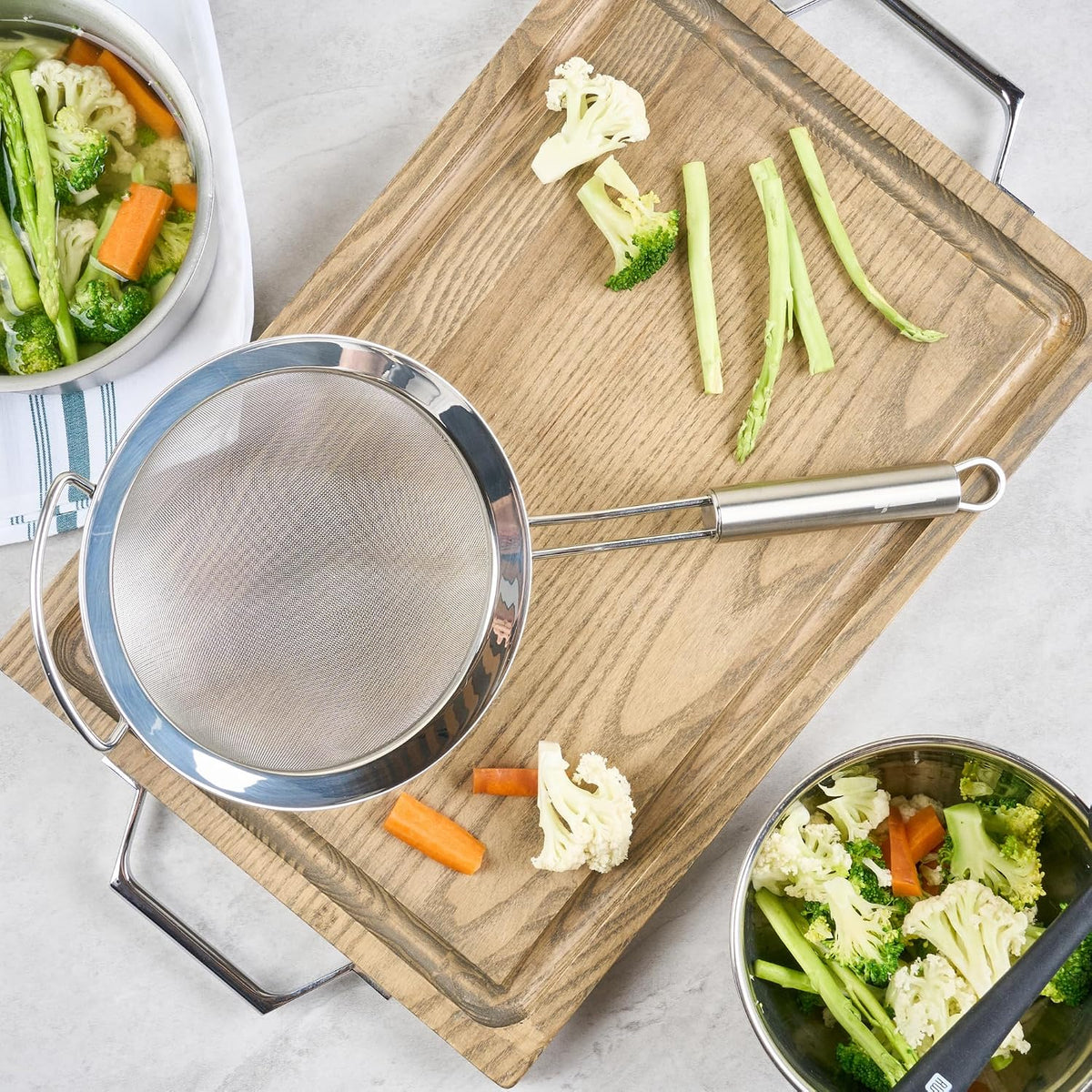 Stainless Steel Fine Mesh Strainer, 11.7 x 3.9 x 2.9 In