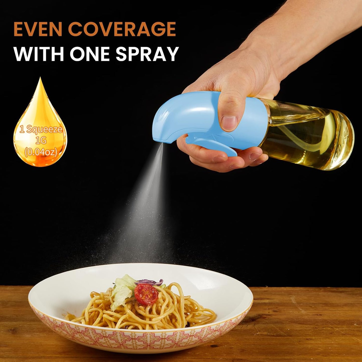 Oil Sprayer for Cooking, Olive Oil Sprayer Mister, Olive Oil Spray Bottle for Cooking, Salads, BBQs and More (Green)