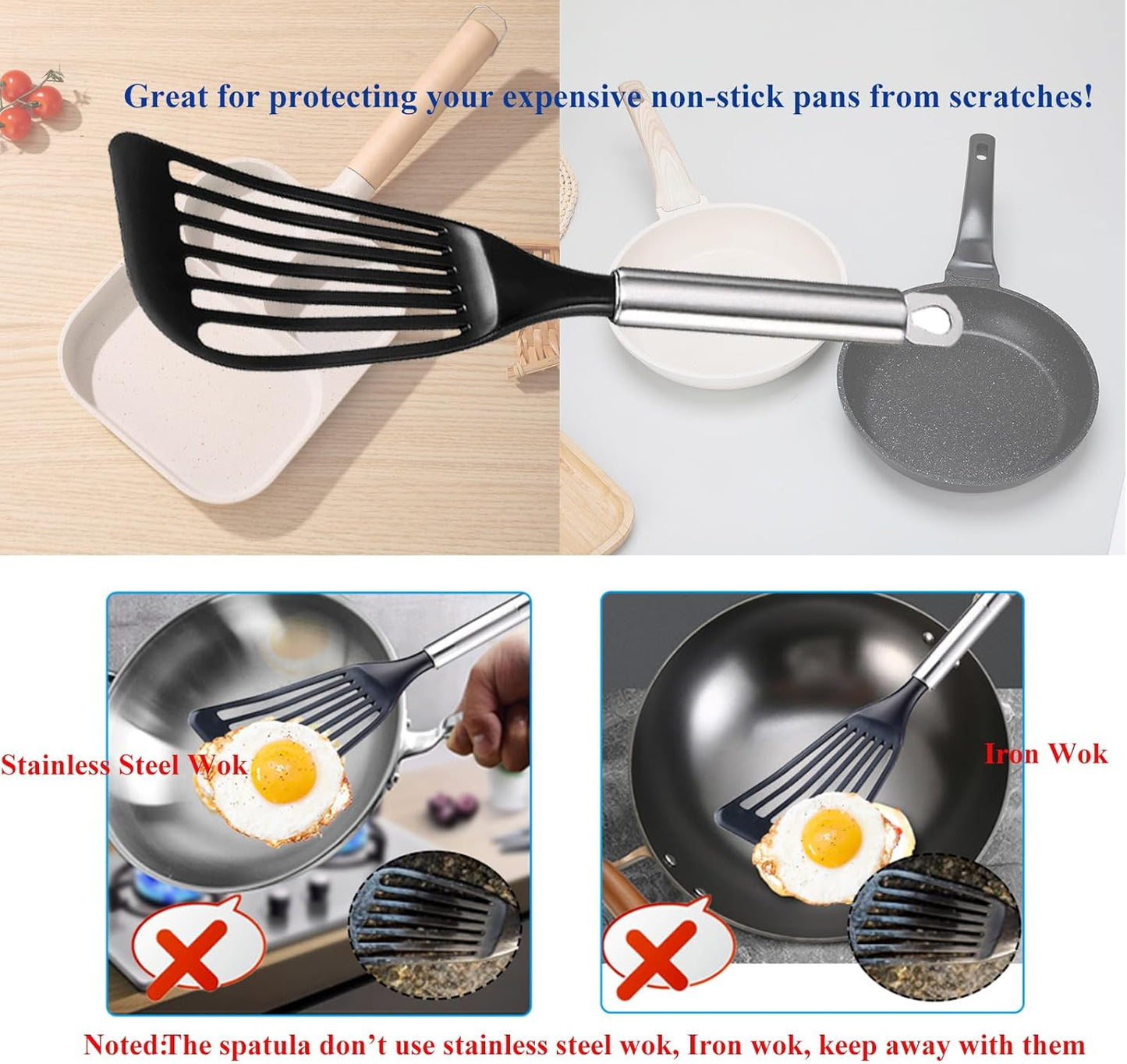 Flexible Fish Turner Spatula, for Fish/Egg/Meat/Dumpling Frying