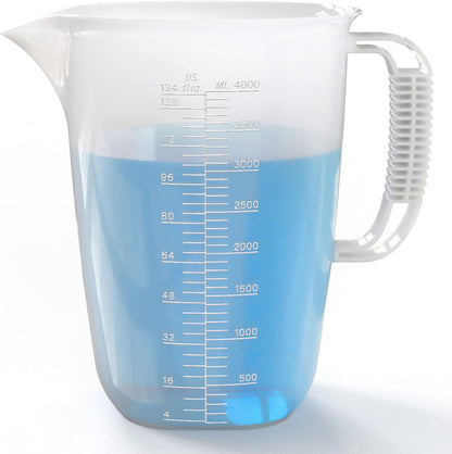 Glass Measuring Cup,6Cup/1500ml/50oz Liquid Measuring Cups, Measuring Cup With Handle and V-Shaped Spout, Glass Beaker with Three Scales (OZ, Cup, ML), Dishwasher/Freezer/Microwave Safe