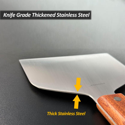 Stainless Steel Metal Spatula Set For Griddle, Grill Spatula Scraper for BBQ/Flat Top Grill- Full Tang Handle -Thicked Blade- Beveled Edges, Great Griddle Accessories for Pancake/Dough Cutter