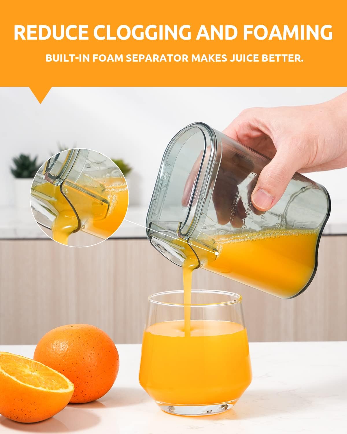 800W Juicer Machine, 3" Wide Chute for Whole Fruits & Vegs