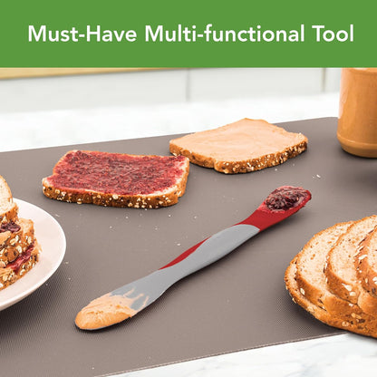 Tool for Kitchen Meal Prep to Scoop Spread Slice and Scrape,White/Gray