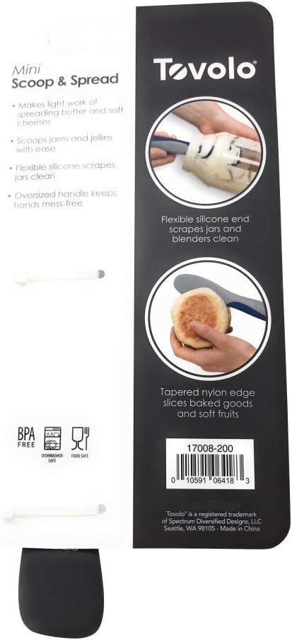 Tool for Kitchen Meal Prep to Scoop Spread Slice and Scrape,White/Gray