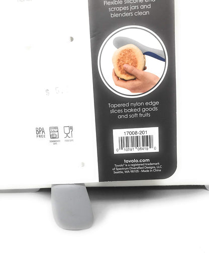 Tool for Kitchen Meal Prep to Scoop Spread Slice and Scrape,White/Gray