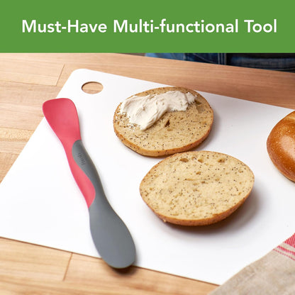 Tool for Kitchen Meal Prep to Scoop Spread Slice and Scrape,White/Gray