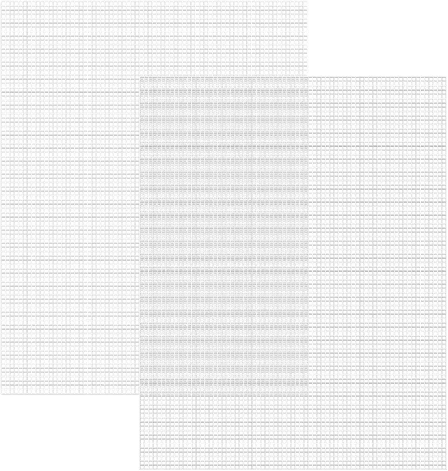 2 Pieces 7 Count Plastic Mesh Canvas Sheets for Embroidery | for Acrylic Yarn Crafting, Knit Crochet Projects and Make Aquarium Dividers (10.5 X 13.5 Inch)