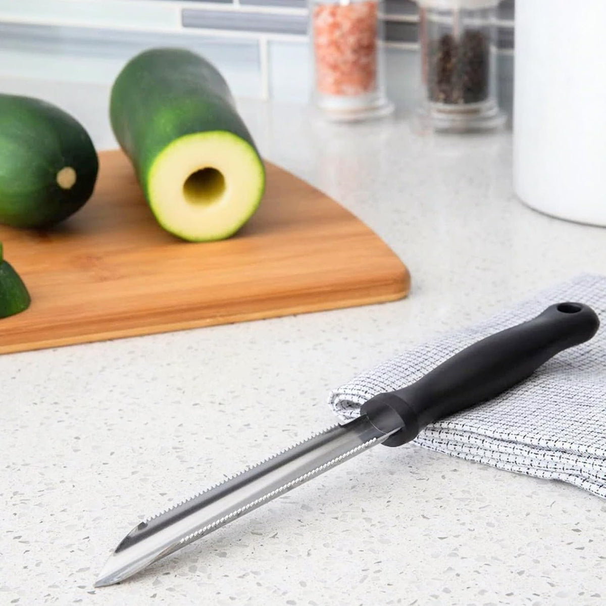 Stainless Steel Apple Corer Jalapeno Zucchini Cucumber Stainless Steel Corer - Effortless Seed Removal and Precise Slicing - Kitchen Essential for Flavorful Creations.