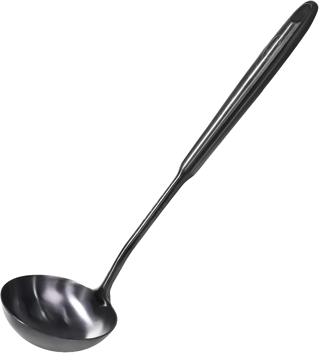 Newness Soup Ladle, [Rustproof, Heat Resistance, Integral Forming] Resilient 304 Stainless Steel Soup Spoon with Vacuum Ergonomic Round Handle, Cooking Spoon for Kitchen, 13.7 Inches