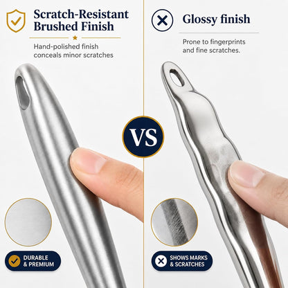 Newness Soup Ladle, [Rustproof, Heat Resistance, Integral Forming] Resilient 304 Stainless Steel Soup Spoon with Vacuum Ergonomic Round Handle, Cooking Spoon for Kitchen, 13.7 Inches