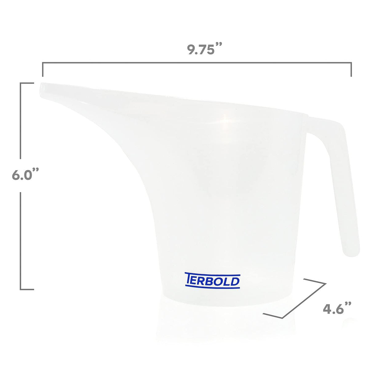 Funnel Pitcher with Spout 2pc Set | 1 Liter Plastic Measuring Pitchers for Cake, Pancake Dispenser, Soap Pouring or Oil Automotive use