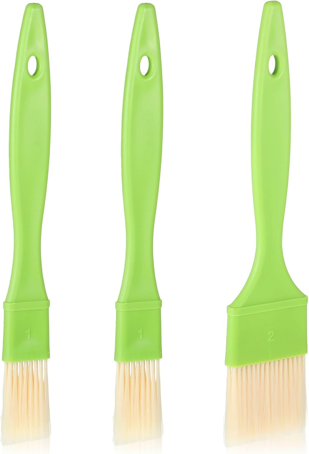 3 Pcs Pastry Brush Set – Heat Resistant Bristle Basting Brushes for Cooking