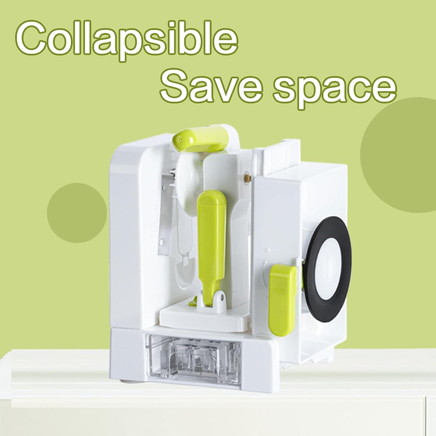 5-Blade Vegetable Spiralizer for Veggie Noodles – Quick Kitchen Slicer with 4 Interchangeable Blades for Carrots, Potatoes, Cucumbers, and Luffa (White)