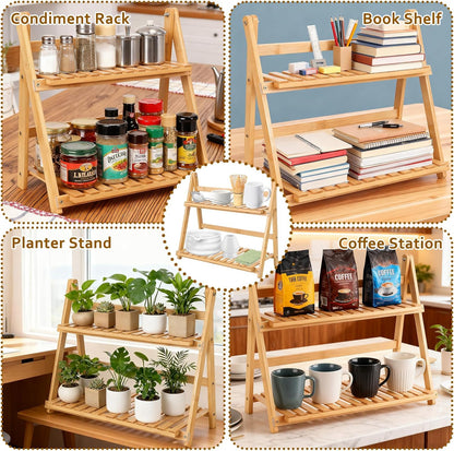 Matcha Station, 15.3 Inch Wooden Matcha Whisk Set Organizer Stand Shelf for Countertop, Bamboo Matcha Whisk Set Station for Store Green Tea Powder Scoop Mugs in Tea Room Coffee Bar Kitchen Countertops