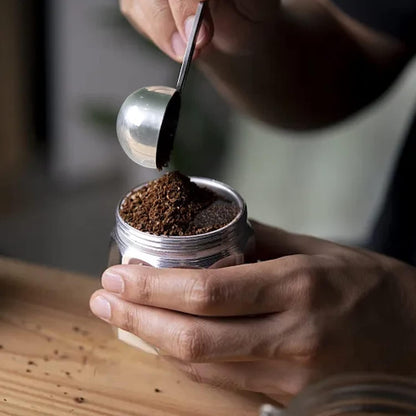 1PCS Stainless Steel Double Head Coffee Measuring Scoop Spoon 1 Tsp (5ml) & 1 Tbsp (15ml) Dual-Measure Long-Handle Spoon with Tick Mark for Tea Sugar for Coffee and Baking Precise Measurements