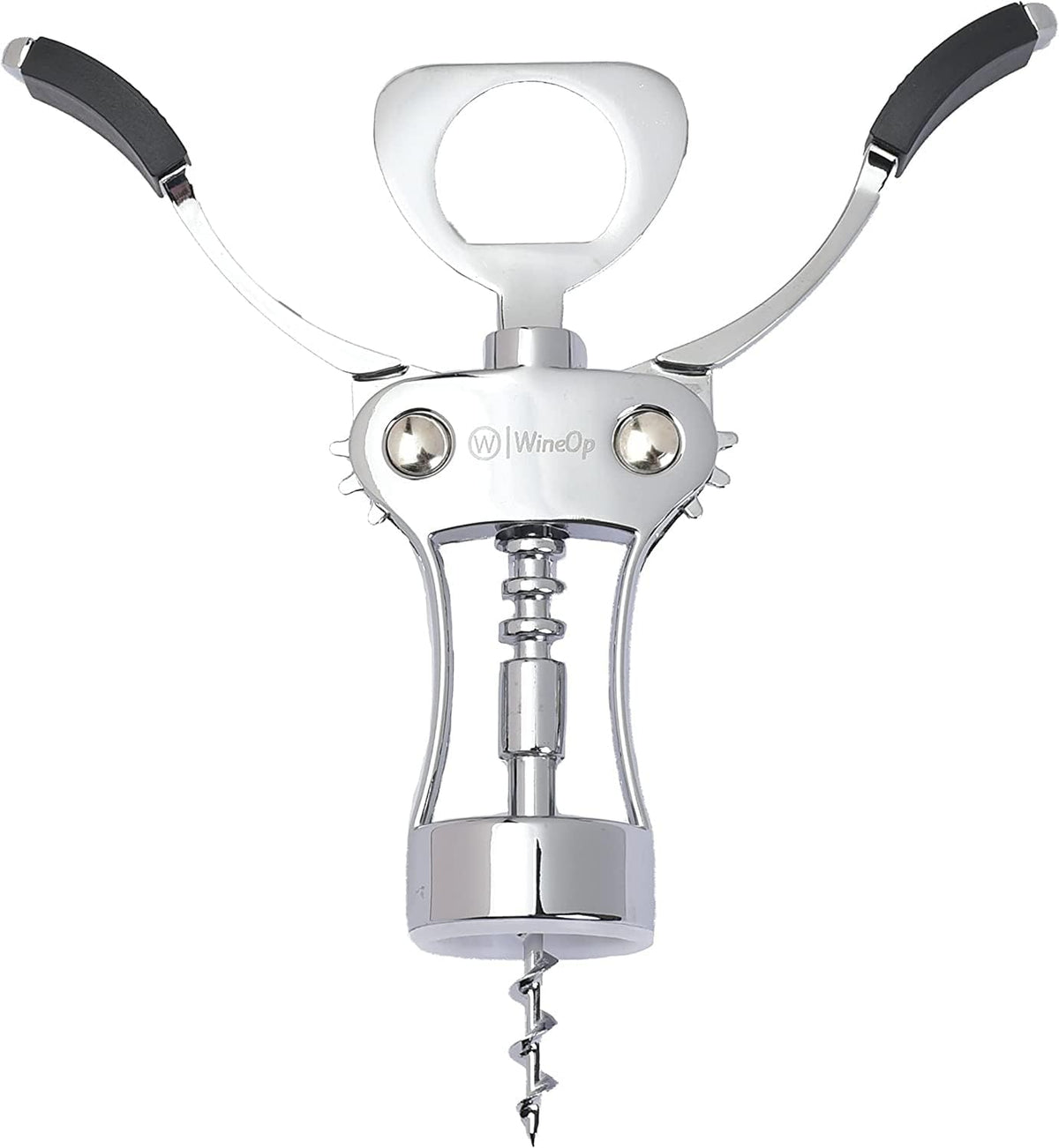 WineOp Professional Winged Wine Bottle Opener Corkscrew Beer Bottle Opener | Premium Wing Wine Opener Cork Screw for Home Kitchen Restaurant Bar Waiters Bartenders Multifunctional Easy Use Cork Opener