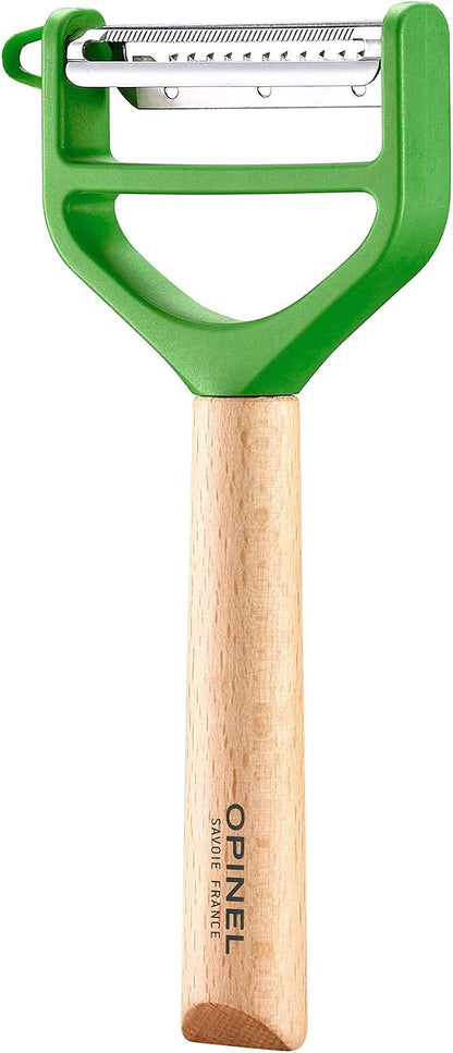 T-Duo 254621 Wooden Peeler in Red for Peeling Vegetables and Preparing Juliennes One Size