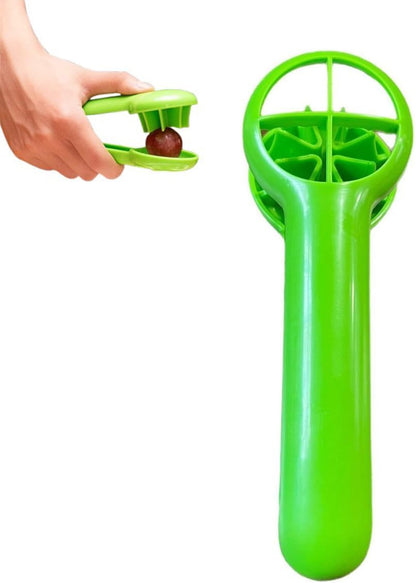 Grape Cutter Grape Tomato Slicer with Ergonomic Long Handle Handheld Strawberry Cutter Quarter Slicer Tools for Grapes Cherry Tomatoes On The Vine Strawberries Veggies Fruit Salad