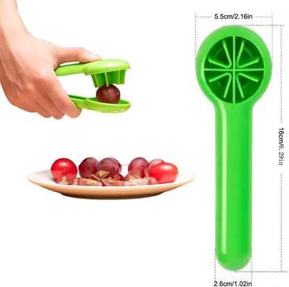 Grape Cutter Grape Tomato Slicer with Ergonomic Long Handle Handheld Strawberry Cutter Quarter Slicer Tools for Grapes Cherry Tomatoes On The Vine Strawberries Veggies Fruit Salad