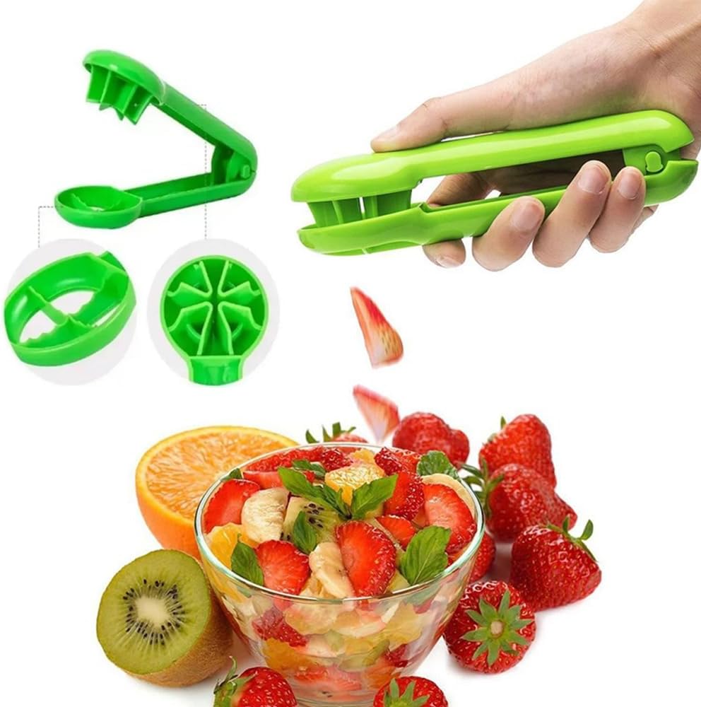 Grape Cutter Grape Tomato Slicer with Ergonomic Long Handle Handheld Strawberry Cutter Quarter Slicer Tools for Grapes Cherry Tomatoes On The Vine Strawberries Veggies Fruit Salad