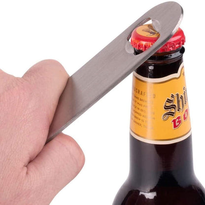 Heavy Duty Stainless Steel Flat Bottle Opener, 6 Pack Beer Bottle Opener for Kitchen, Bar or Restaurant