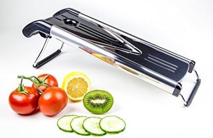 ! Mandoline V-Slicer Commercial Grade Stainless Steel (6 Blade Set)