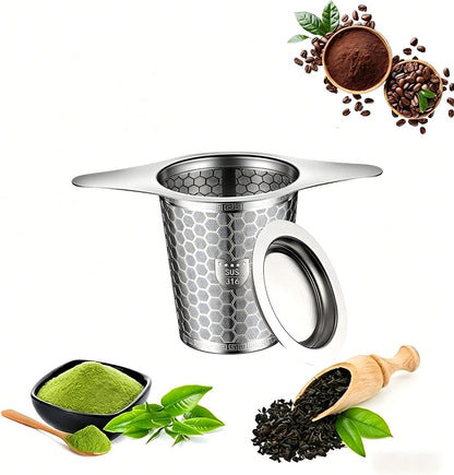 316 Stainless Steel Tea Infuser with Ultra-Fine Mesh – Food Grade Tea Strainer & Tea Steeper for Loose Leaf Tea, Durable and Rustproof