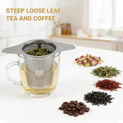 316 Stainless Steel Tea Infuser with Ultra-Fine Mesh – Food Grade Tea Strainer & Tea Steeper for Loose Leaf Tea, Durable and Rustproof