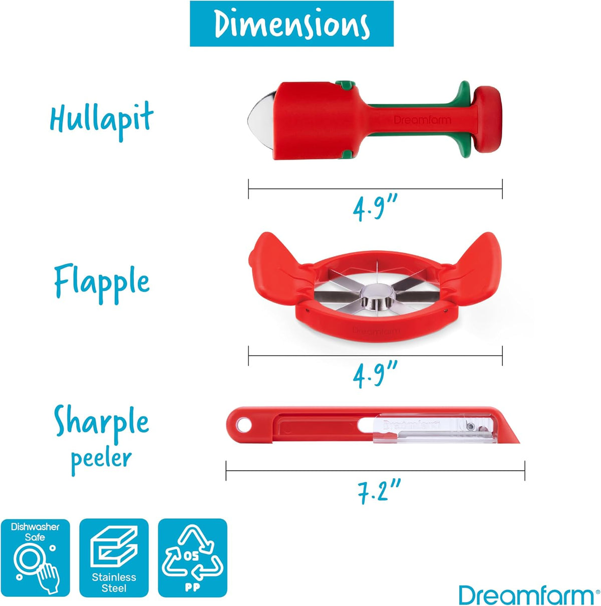 Fruit Accessories Set - RedGreen, Set of 3