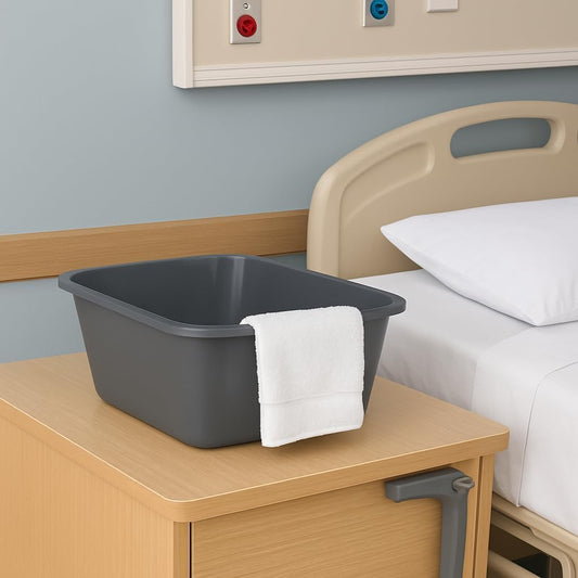 Plastic Wash Basin, 7 Qt, Rectangular Graduated 1 Pack | Hospital bedside soaking tub, Portable washbasin, Washing & cleaning, Foot bath, Face cleansing, Dish washing, Laundry