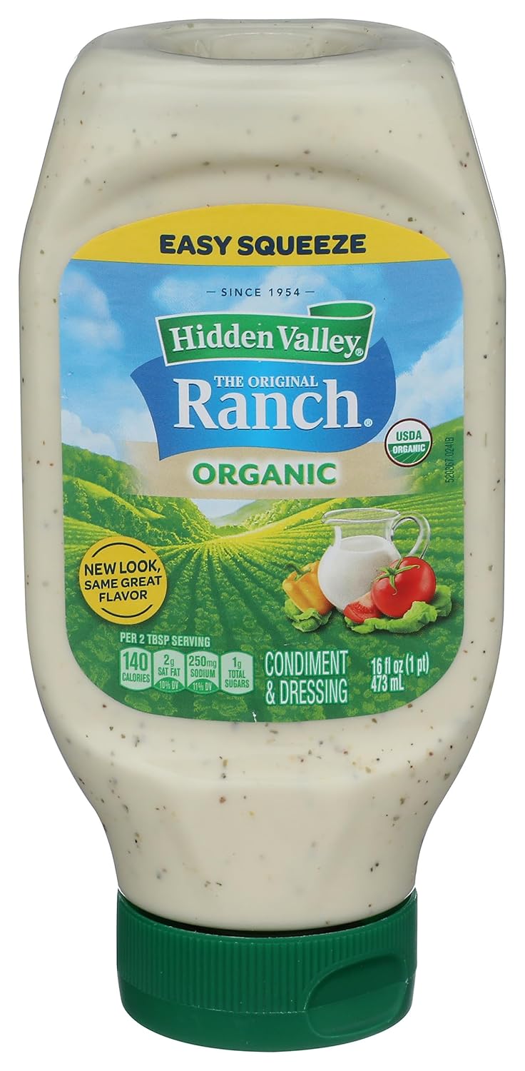 Original Ranch Organic Salad Dressing & Topping, Gluten Free - 16 Ounce Bottle (Package May Vary)