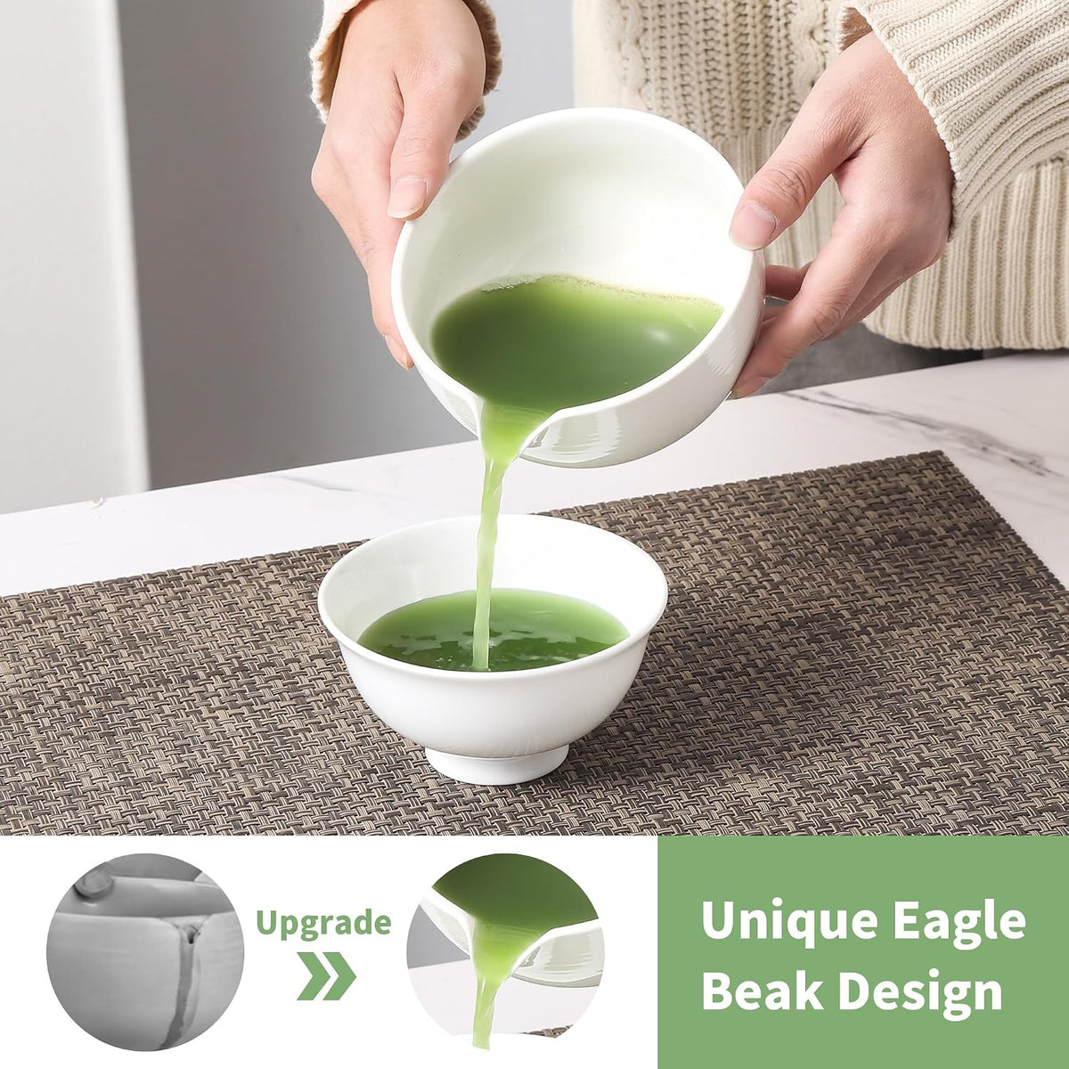 Matcha Whisk Set, Ceramic Matcha Set, Matcha Kit Set Includes Matcha Bowl, Matcha Whisk and Holder, Bamboo Scoop and Sifter, Matcha Tea Set, Ideal Gift for Family/Friend (Pink)