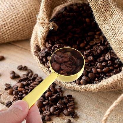 2-in-1 Gold Coffee Scoop Stainless Steel Tamper