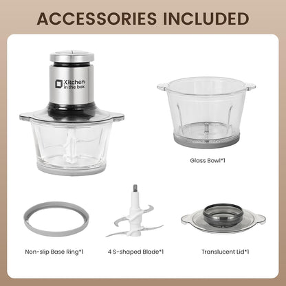 3cups Mini Food Processors,Small Meat Grinder & Food Chopper Electric